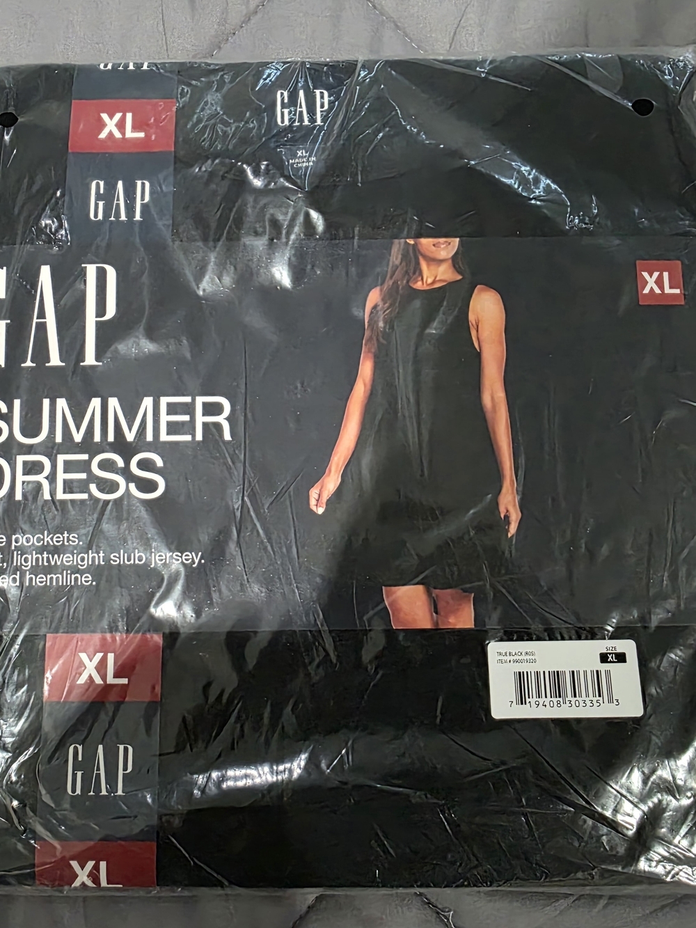 NEW Gap Women's Lightweight Tiered Layered Sleeveless Summer Dress X-Large Black